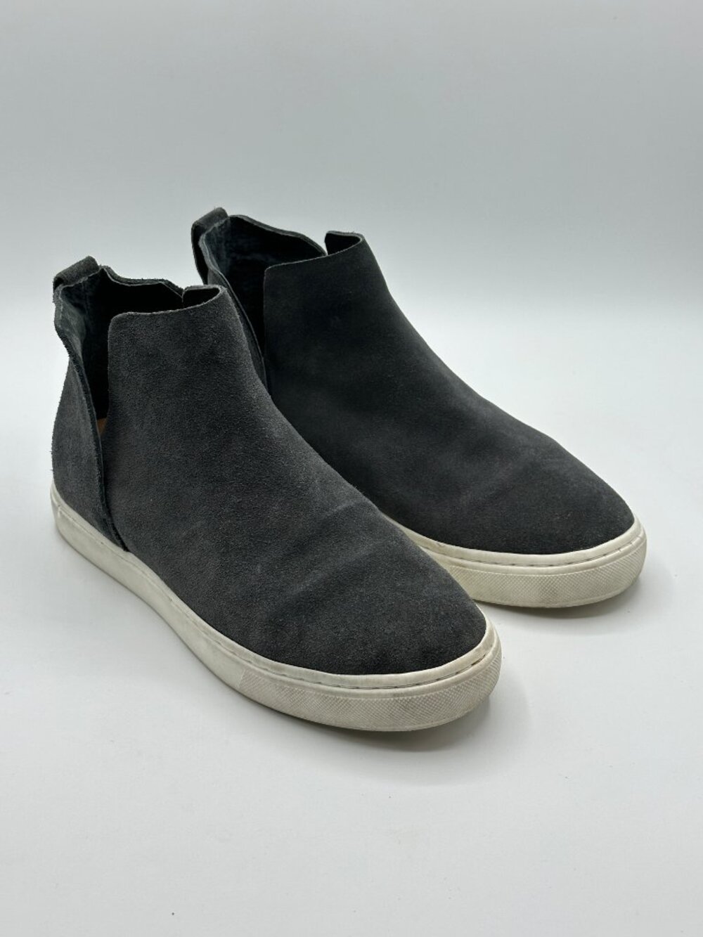 Birdies Women's The Falcon Water Resistant Sneaker Bootie Gray Suede Size 6
